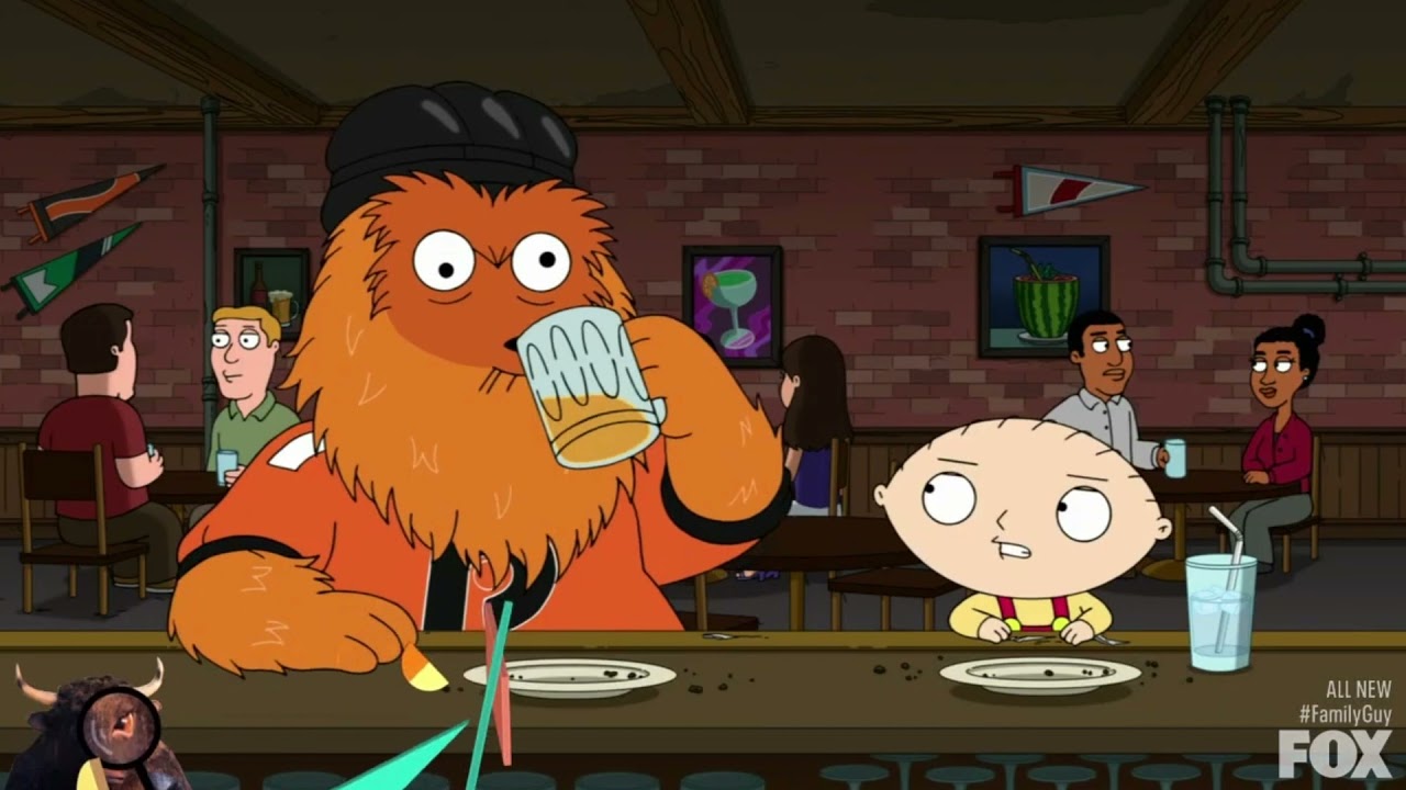 Philadelphia Flyers Mascot Gritty on Family Guy