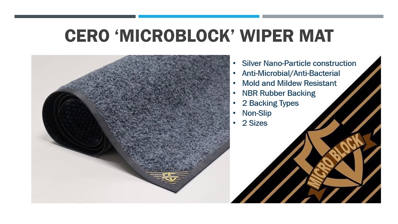MICROBLOCK Anti-Microbial family of mats from Rismat