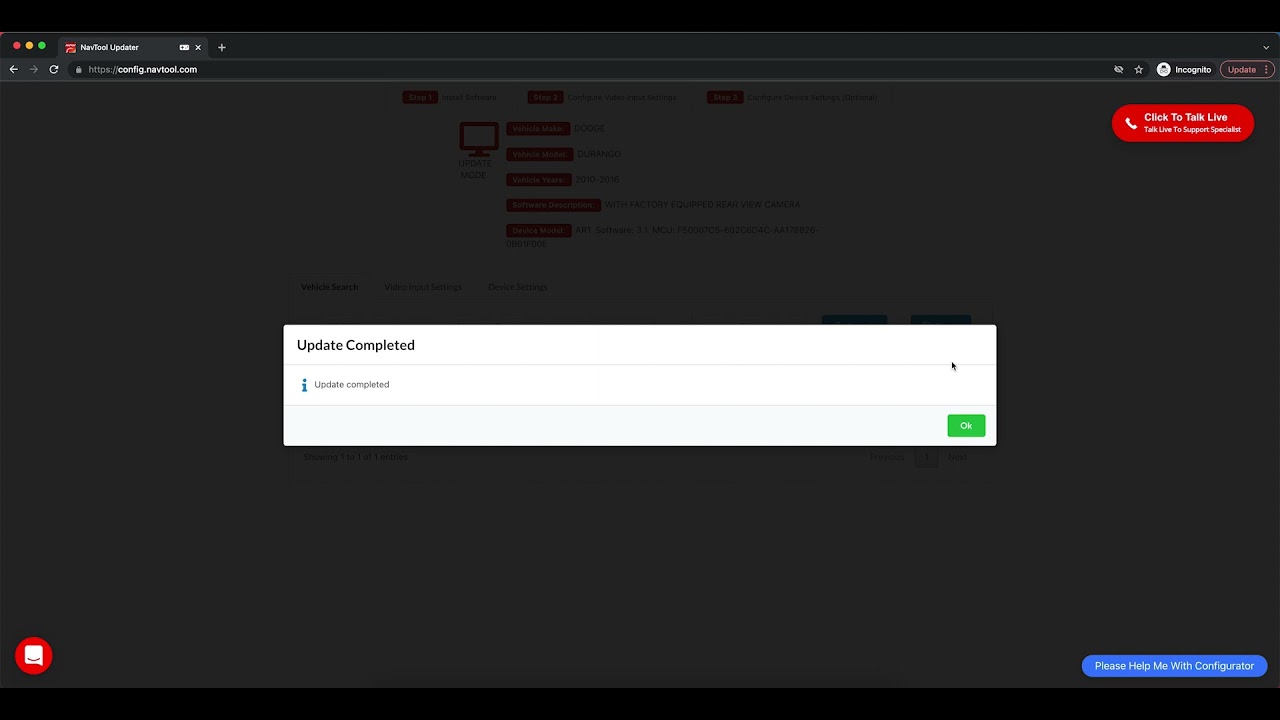NavTool Configurator - For HDMI Version of NavTool without Apple CarPlay/Android Auto