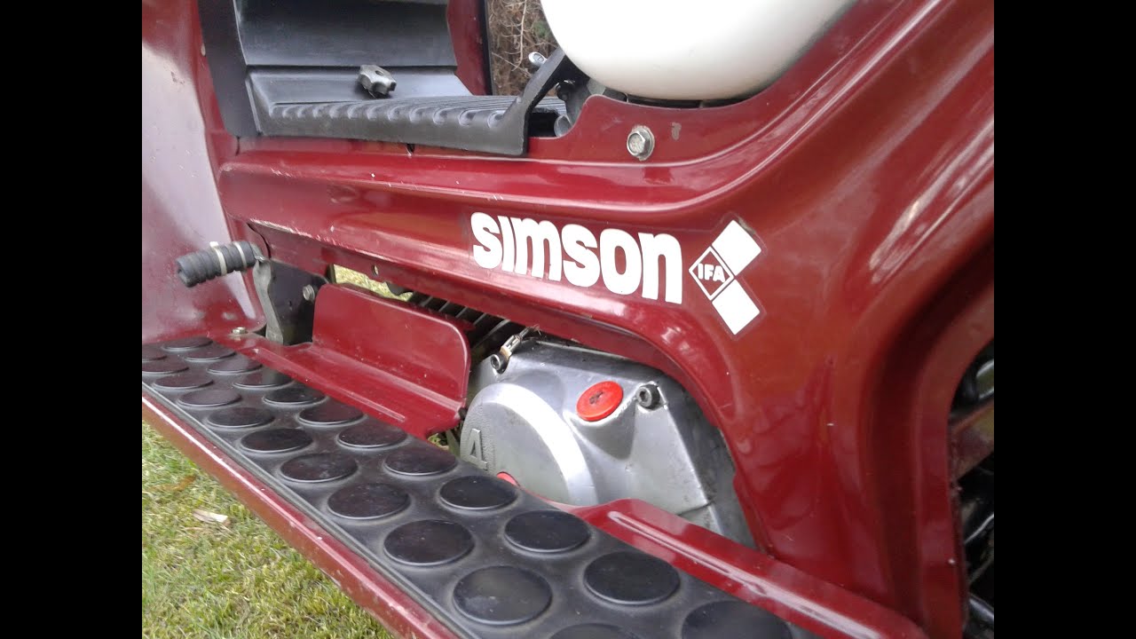 Simson SR50 jak nowy z fabryki 9000km przebiegu 1986r. - odpalanie