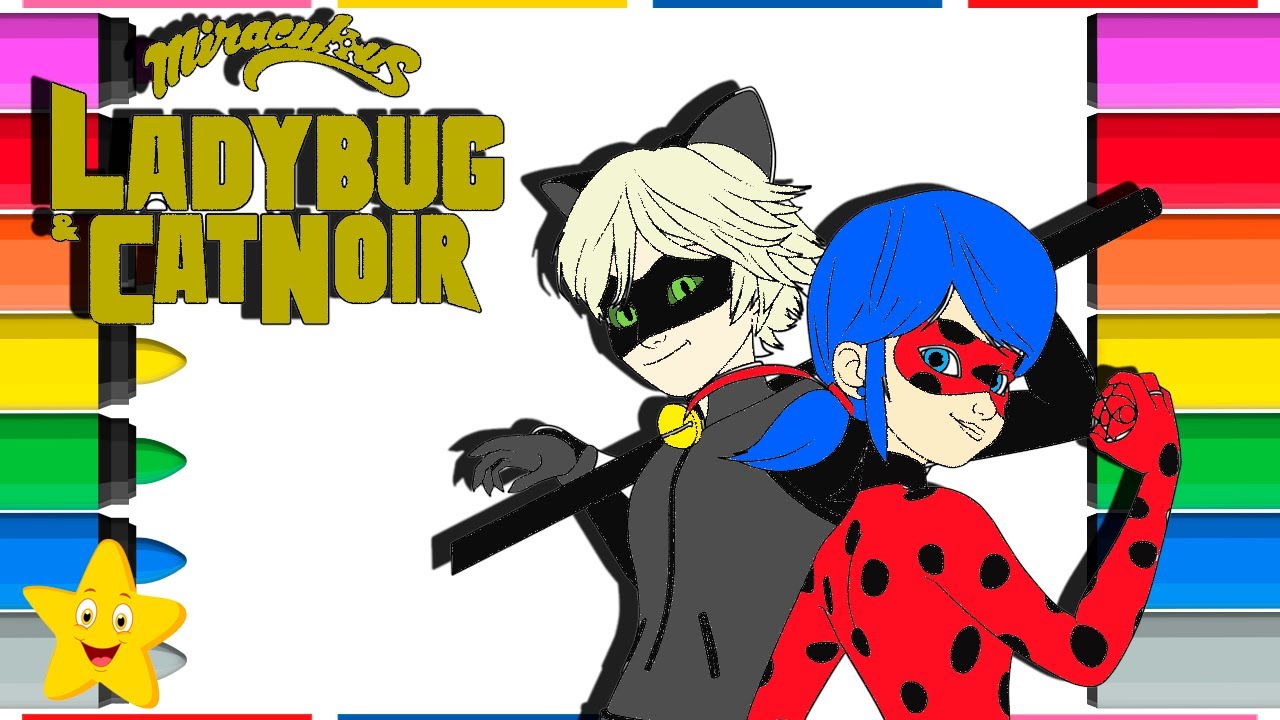 🐾MIRACULOUS LADYBUG COLORING PAGES!🐞 DOUBLE COLORING