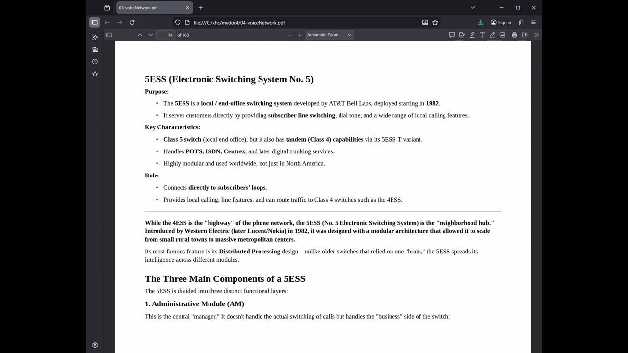01 Voice Network - 4ESS and 5ESS