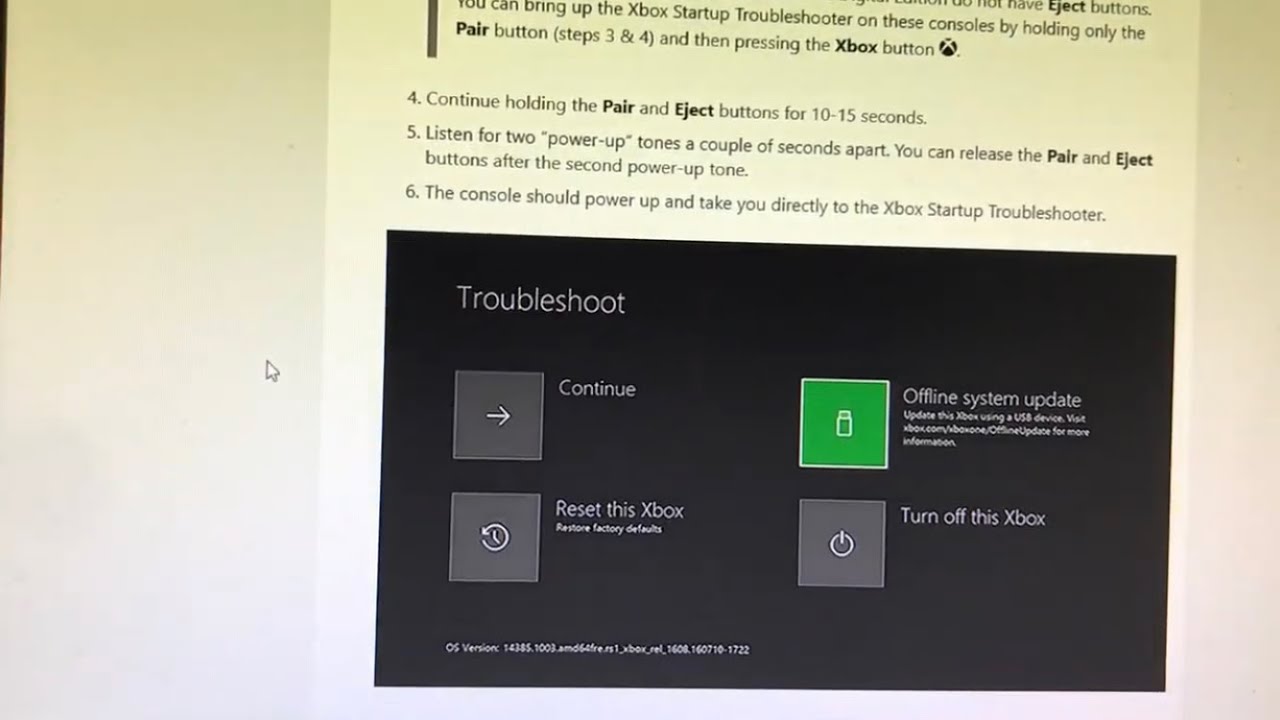 Xbox System Error (E101, E102, The other E’s Offline System Update)