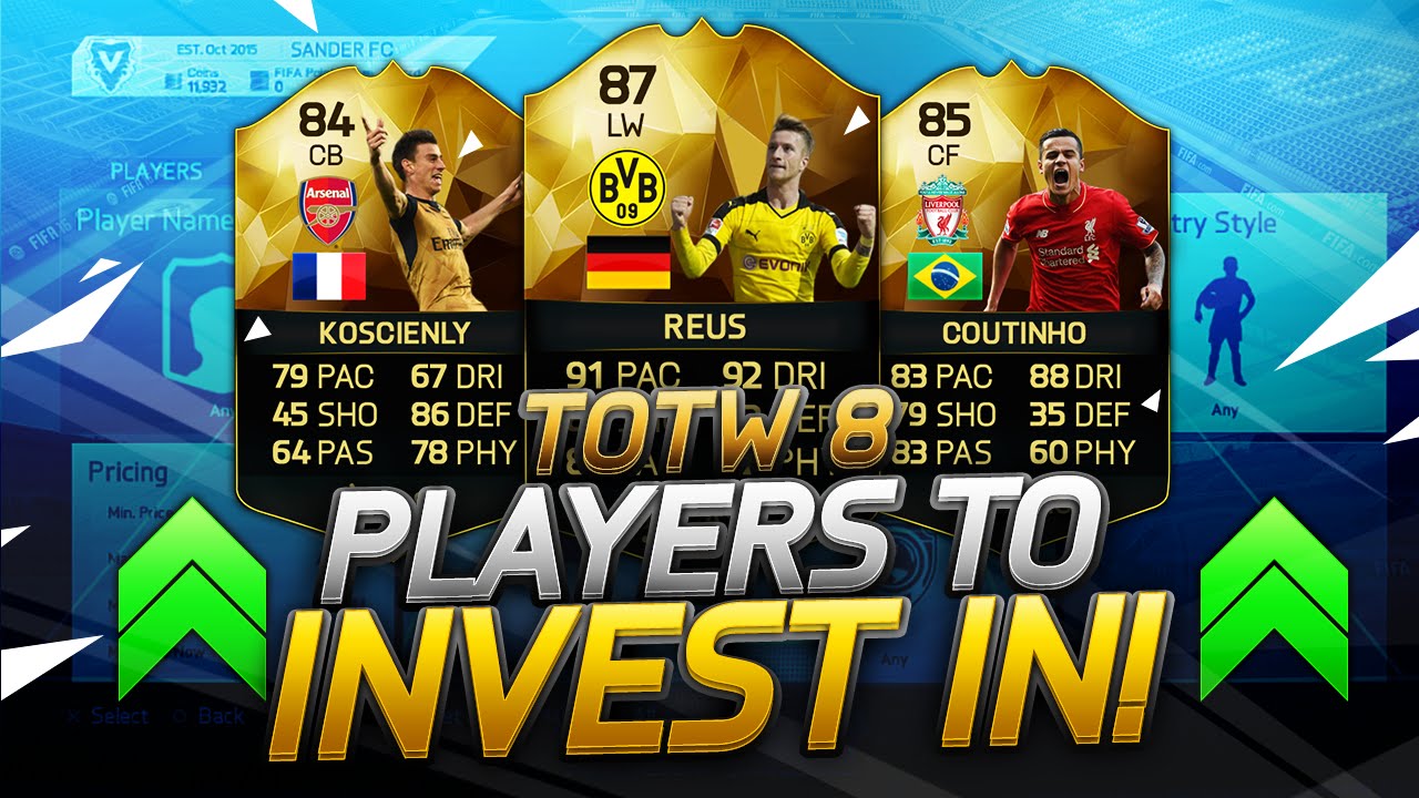 FIFA 16: HOW TO MAKE A MILLION COINS - TOTW 8 INVESTMENTS!!