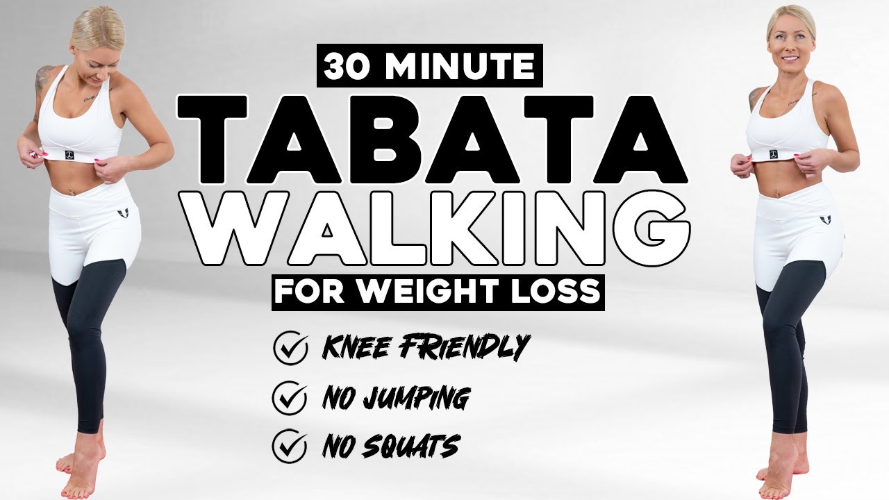 30 MIN TABATA TURBO WALKING WORKOUT Cardio For Weight Loss Knee Friendly No Jumping