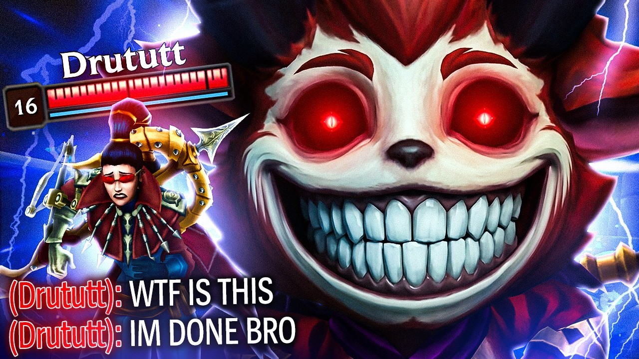 I MADE DRUTUTT LOSE HIS MIND VS MY TEEMO (HE WENT AFK)