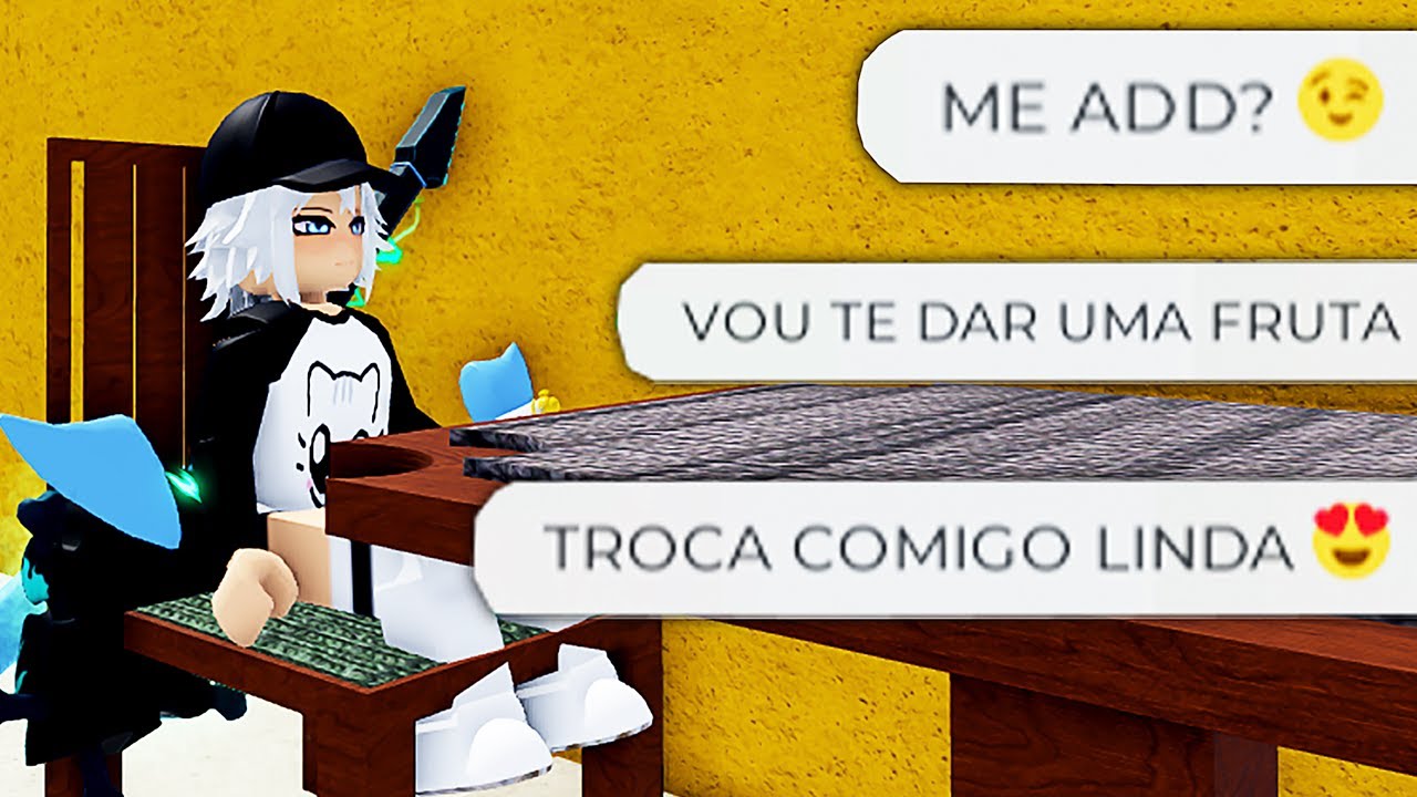 ME FINGI DE MENINA NAS TROCAS DO BLOX FRUITS