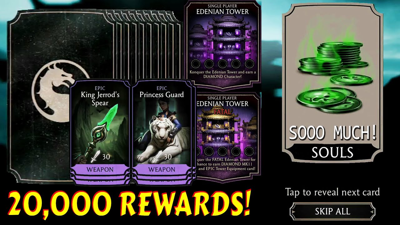 MK Mobile. What You Get From Losing Edenian Tower 20,000 times!  UNLIMITED REWARDS GLITCH Part 2!
