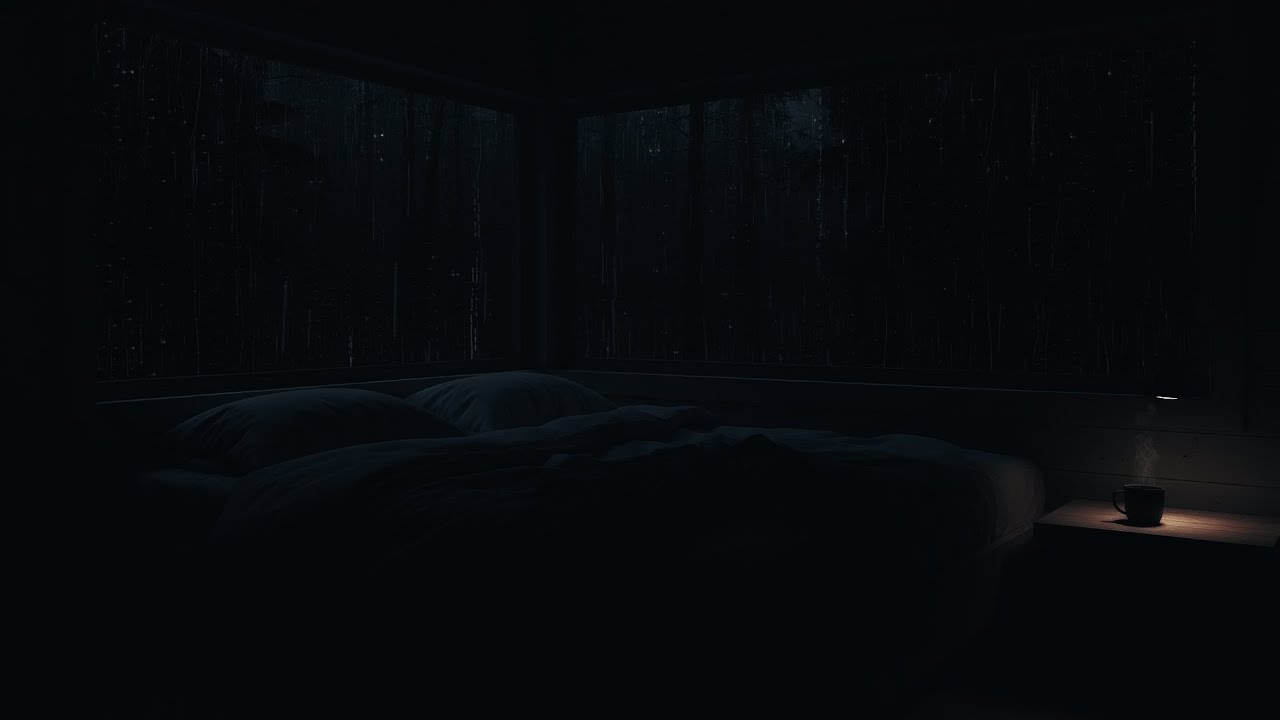 ASMR Sleep Relaxation | Light Rain on Window