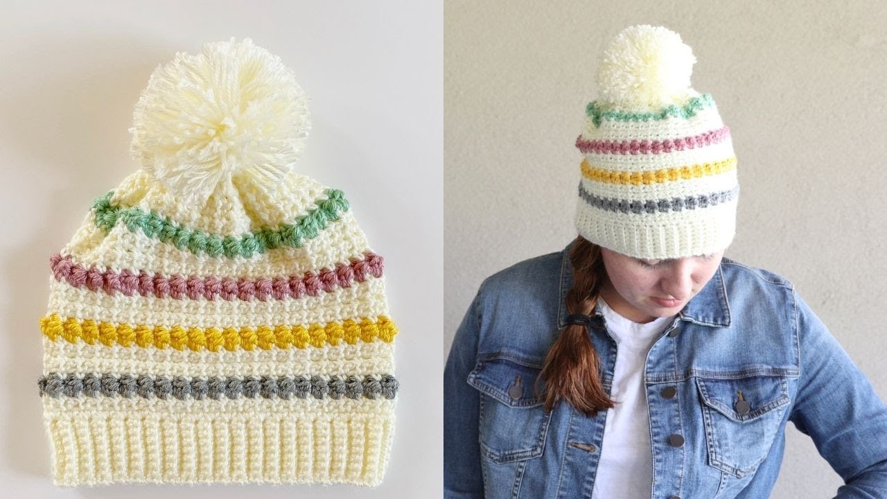 Mesh and Berry Stitch Hat