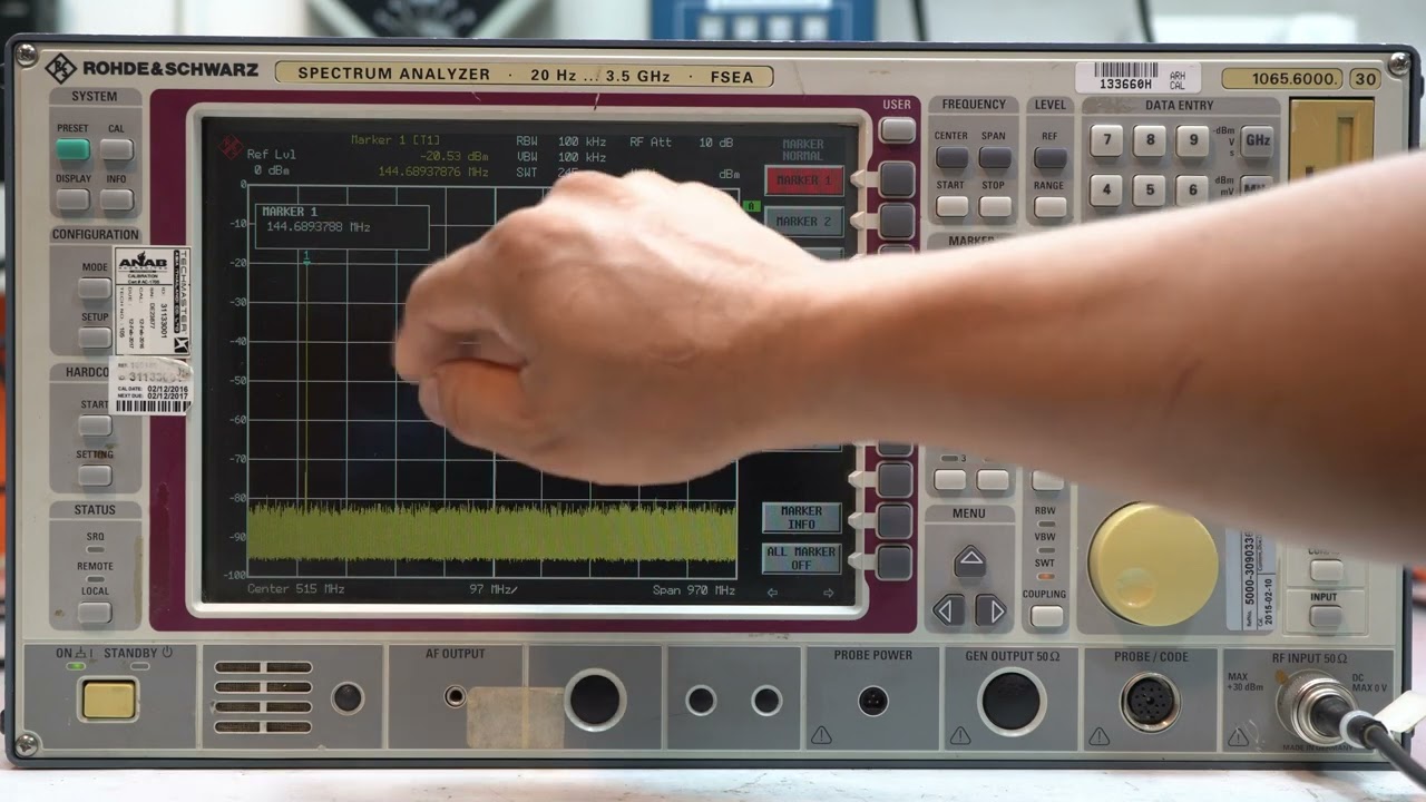 การใช้งานเบื้องต้น SPECTRUM ANALYZER  ROHDE & SCHWARZ FSEA 30