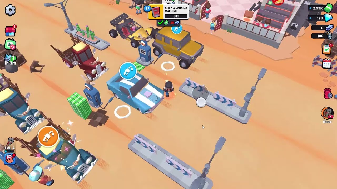 Gas Station: Idle Simulator - Gameplay Walkthrough Part2- Car Station Simulator Game (iOS, Android
