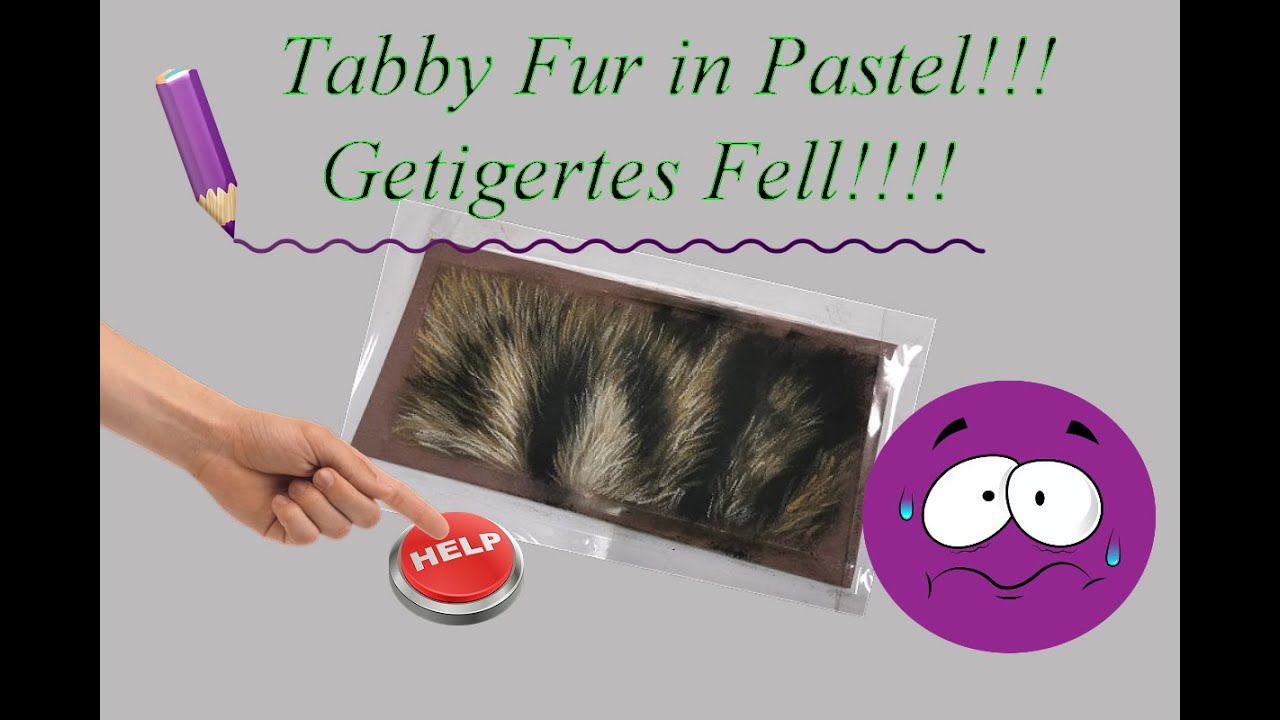 How I draw TABBY FUR in pastel?- Wie male ich getigertes FELL in PASTELL?