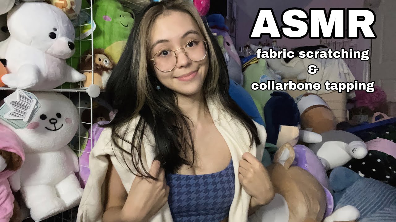 ASMR | Быстрое царапание ткани и постукивание по ключицам
