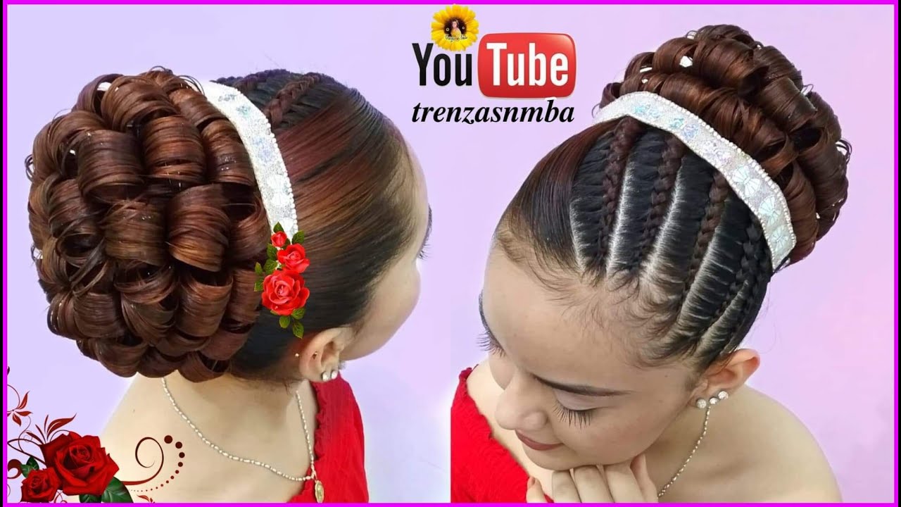 HERMOSO RECOGIDO ALTO Y ELEGANTE FÁCIL |PEINADOS PARA GRADUACIONES BODAS 15 AÑOS | TRENZAS NMBA