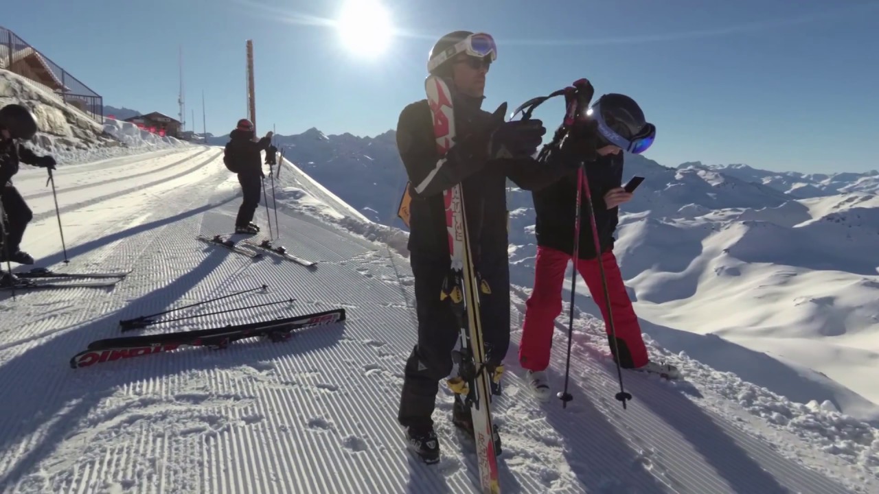 Skiing Pointe de la Masse, Les Menuires, Les 3 Vall&eacute;es, Feb 2018, #1, w/ music