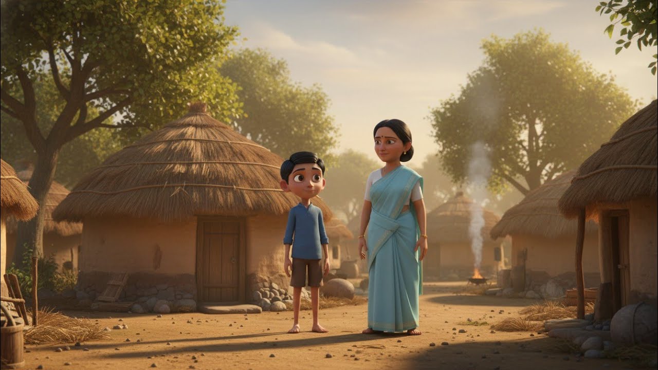 माँ की चुप्पी की कीमत 😢 Emotional Moral Story in Hindi | Heart Touching Village Story#cartoon #short