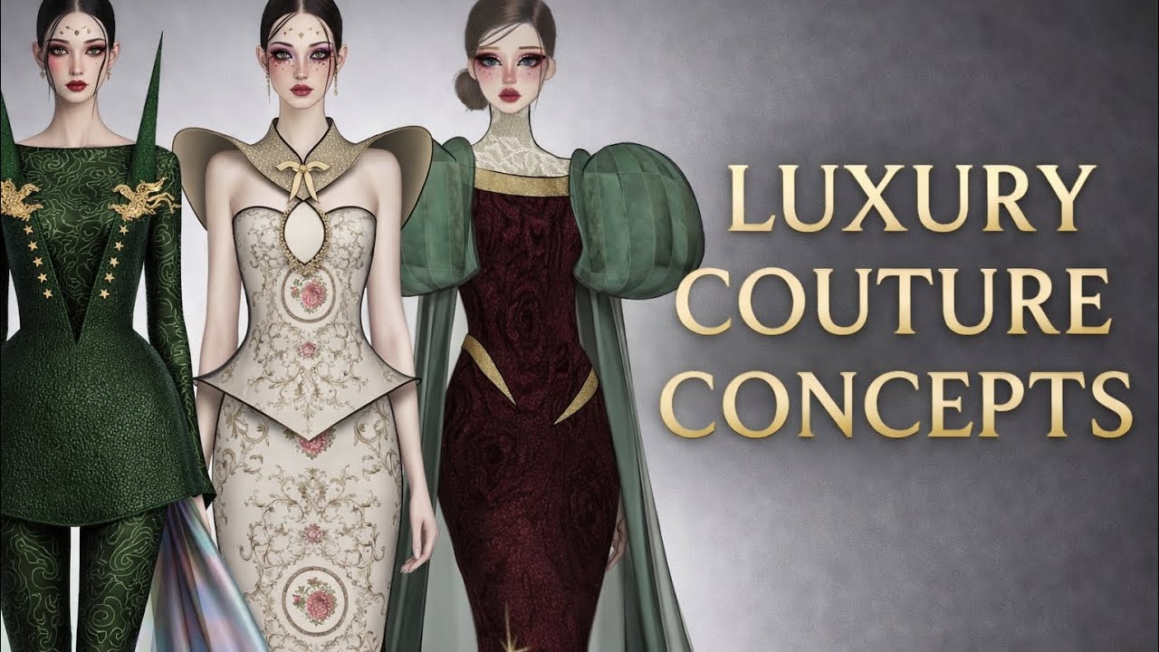 From Sketch to Luxury Couture Gown | Time-Lapse Design Process