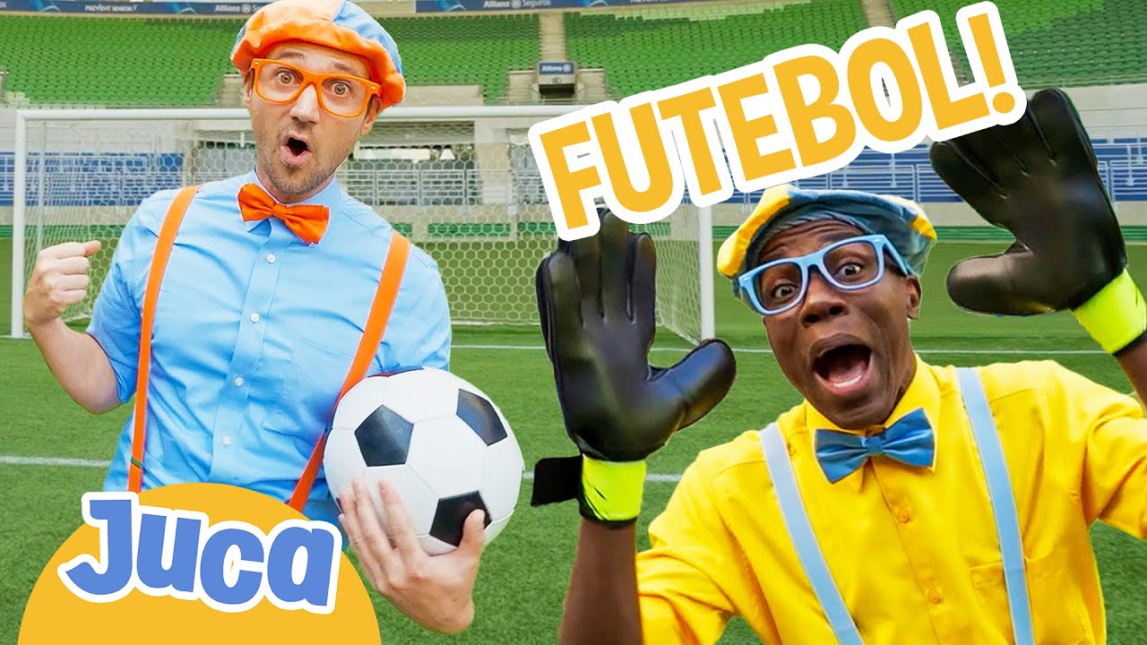 Blippi e Juca Jogam Futebol! | Blippi em Portugu&ecirc;s | V&iacute;deos Educativos para Crian&ccedil;as | Esportes