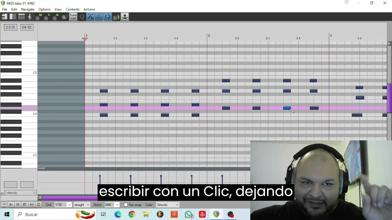 cómo editar MIDI en reaper