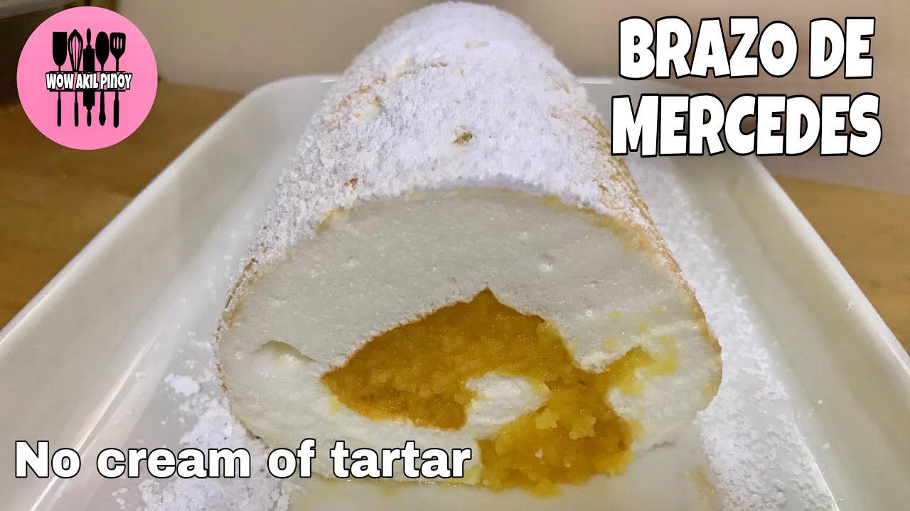 HOW TO MAKE BRAZO DE MERCEDES WITHOUT CREAM OF TARTAR | BRAZO DE MERCEDEZ EASY RECIPE | LUTONG PINOY