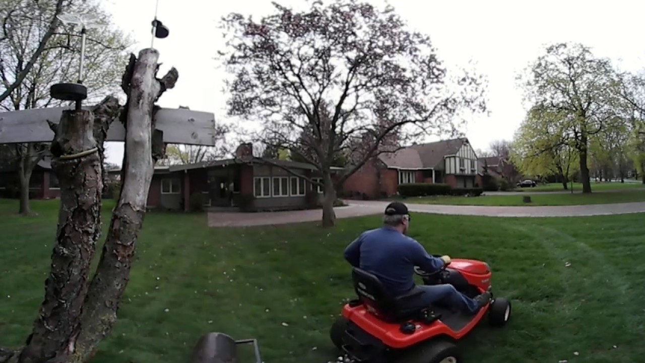 Lawn rolling with my Kubota GR 2120 video 2 of 3 with 360 deg camera