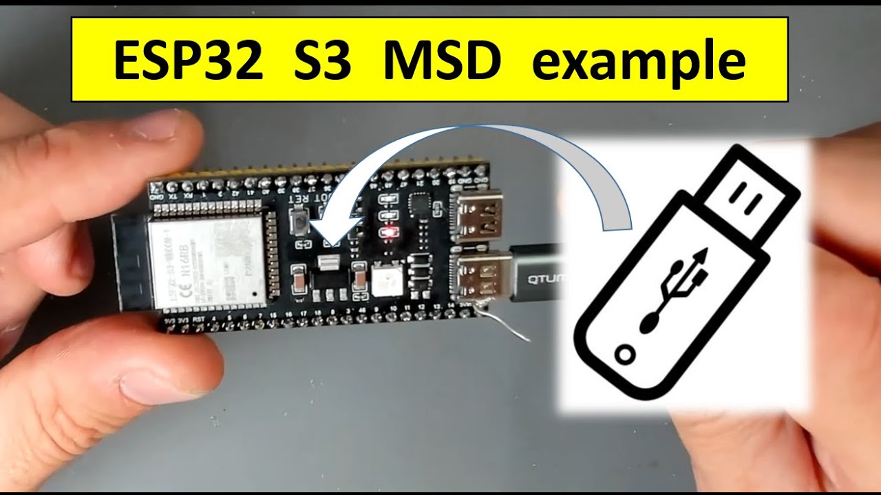 ESP32 S3 mass storage device example NO SD card