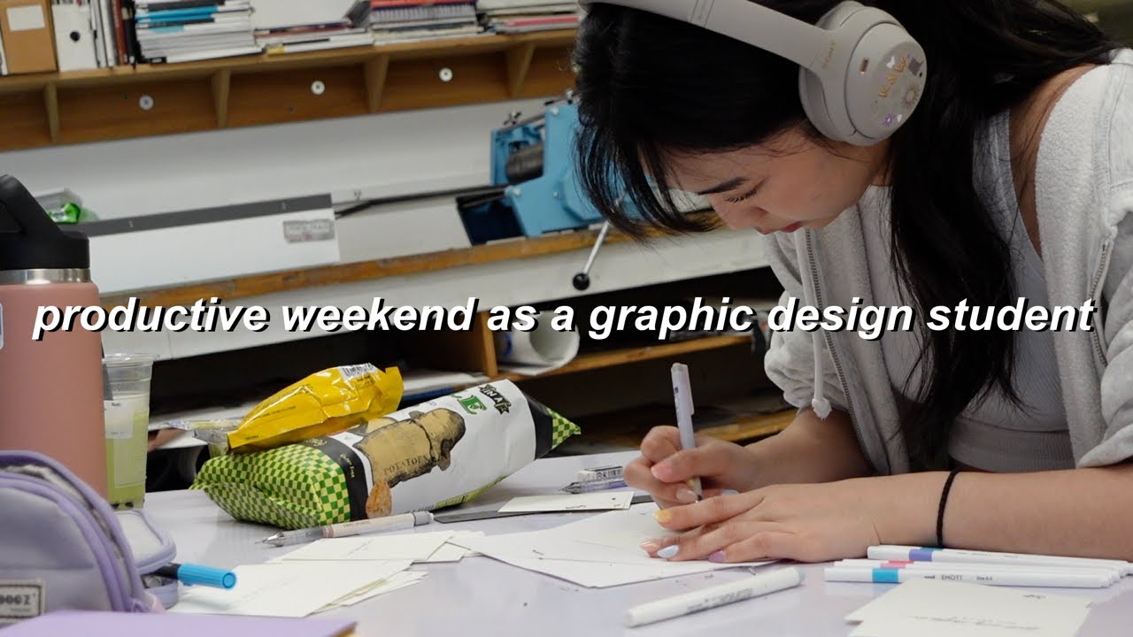 PRODUCTIVE WEEKEND AS A GRAPHIC DESIGN STUDENT (chapman university) ~ lots of project work...etc.