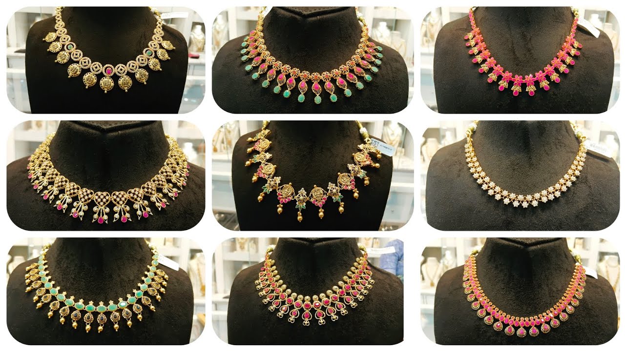 Starting from 15g😍! lightweight gold necklace designs from lalitha jewellers kukatpally 