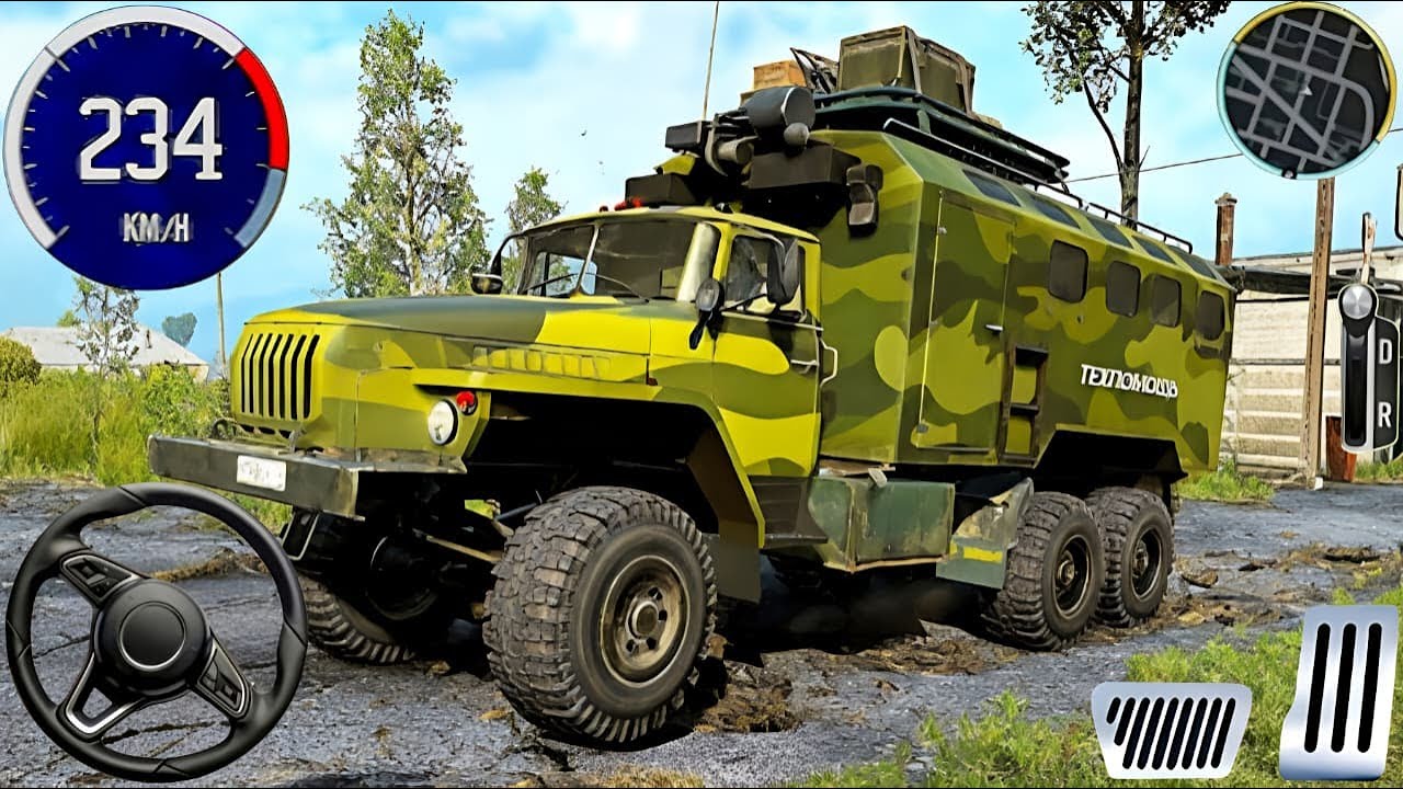 US Offroad Army Truck Driving 3D 2025 - Army Truck Driving Cargo Games - Andriod Gameplay
