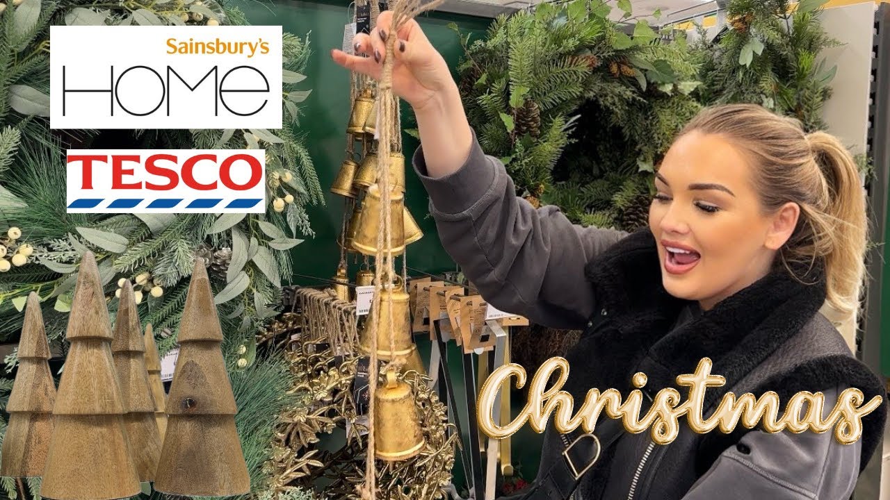 Sainsbury’s & Tesco Christmas Decor 2023 UK | shop with us | haul