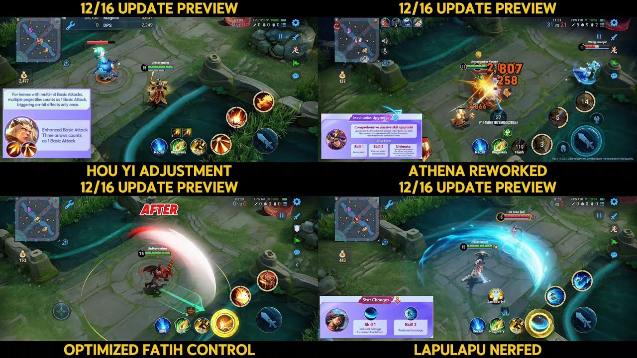 BIG UPDATE PREVIEW | ATHENA REWORKED, LAPULAPU NERFED, FATIH DELAY FIXED | HONOR OF KINGS