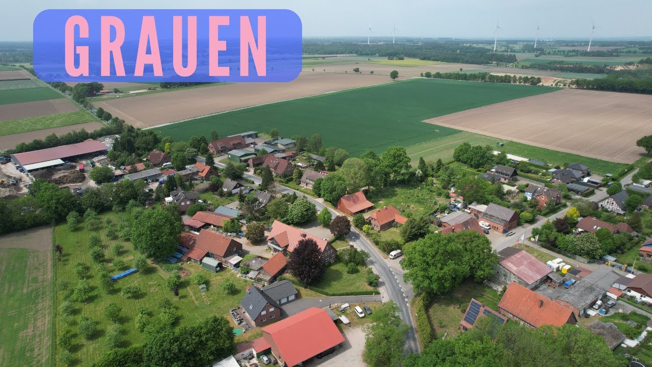 Grauen - schönes Dorf von oben