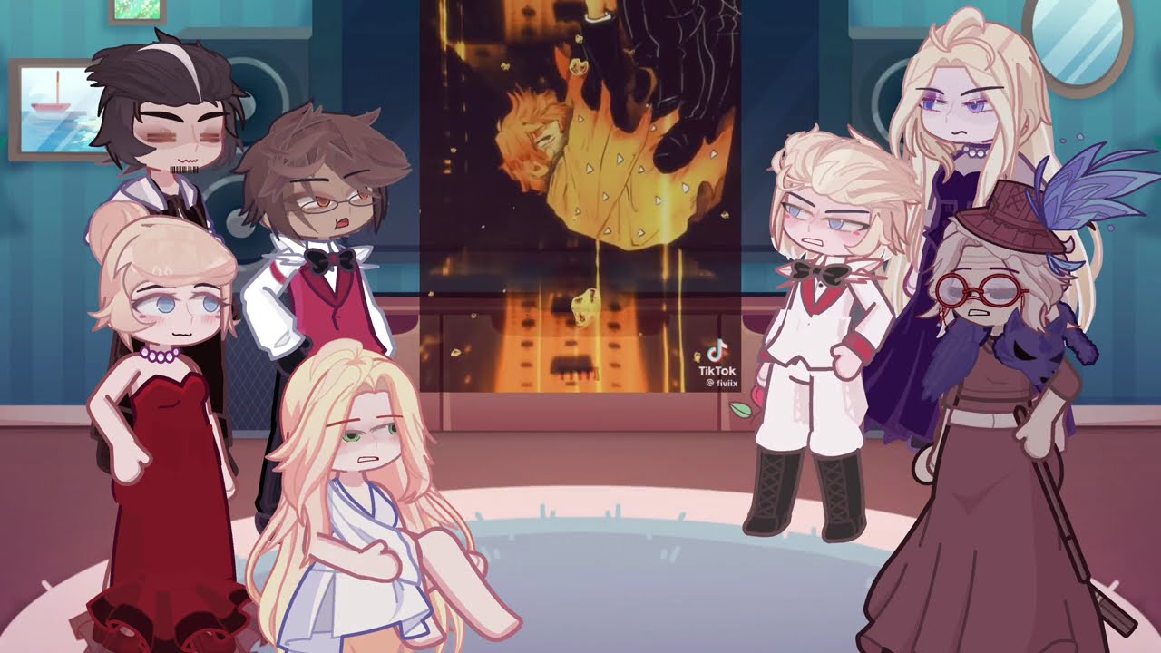 Hazbin Hotel Angels react to Zenitsu | Giyuu | Demon Slayer | Lucifer | Gacha life 2