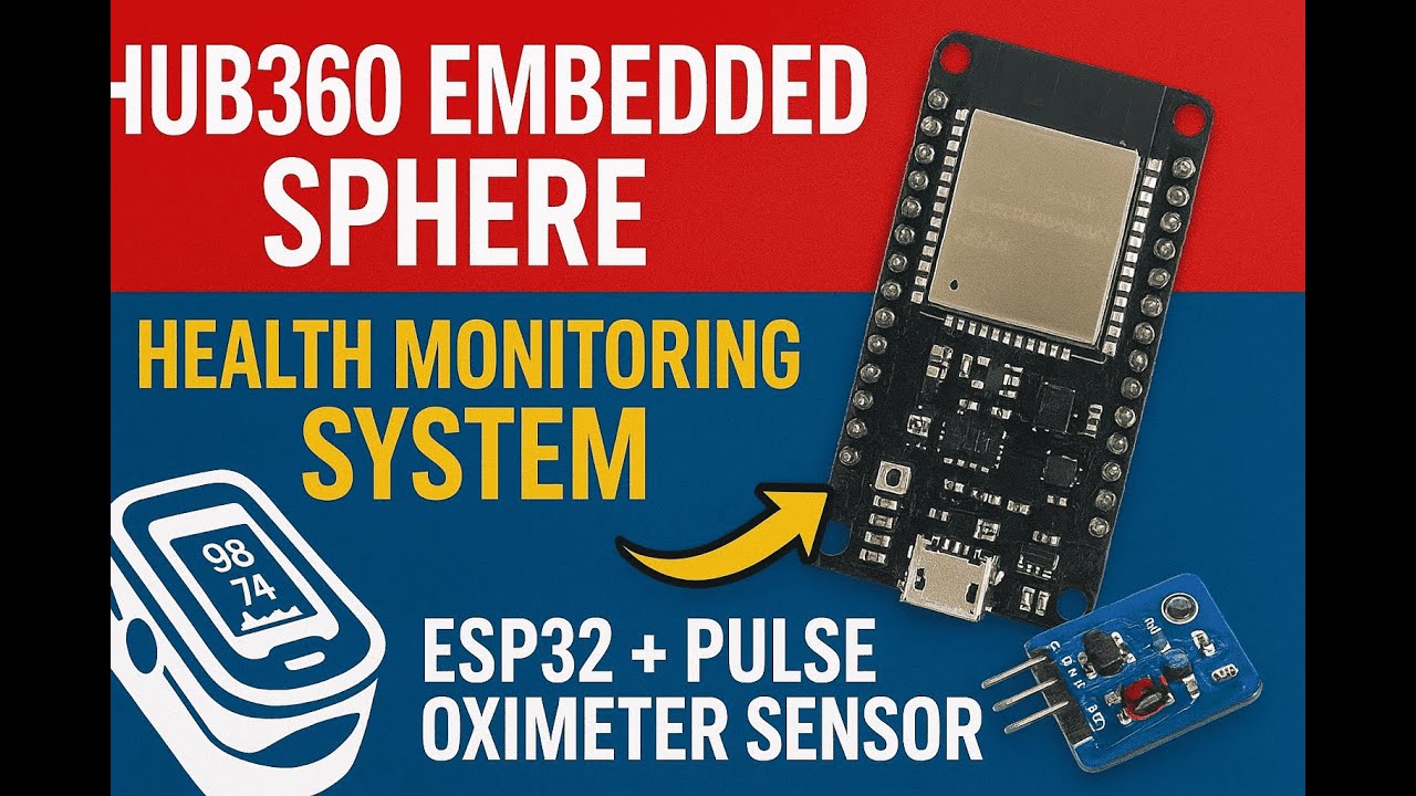 Build a Health Monitoring System with ESP32 & MAX30100 Pulse Oximeter | HUB360 Embedded Sphere