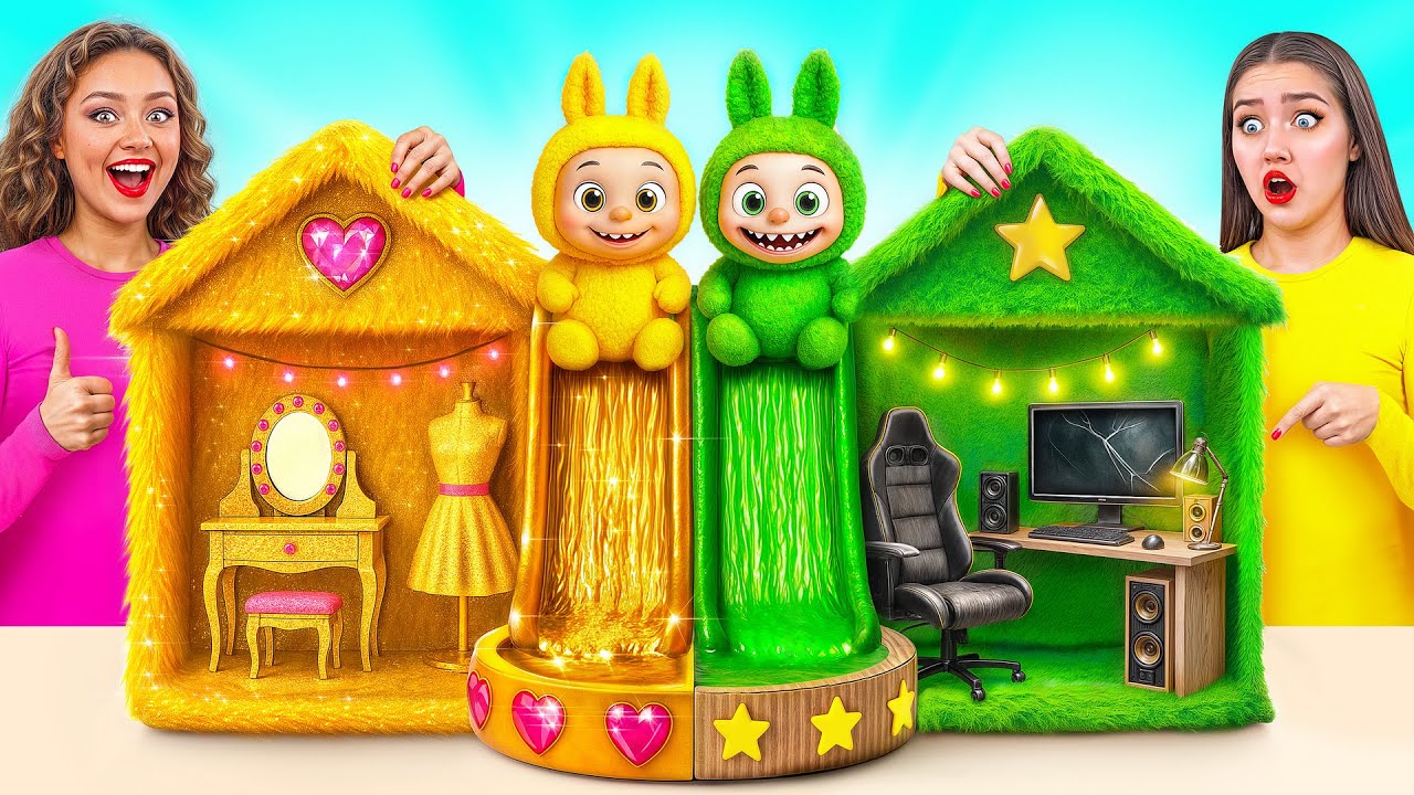 Строим Удивительный Кукольный Домик для Лабубу | Дорогой vs Дешевый Простые Трюки для Декора