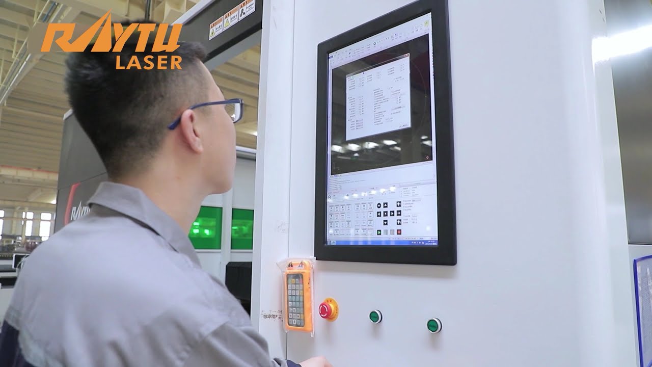 RT-G 4020 full cover laser cutting machine with exchange table cut thick metal sheet