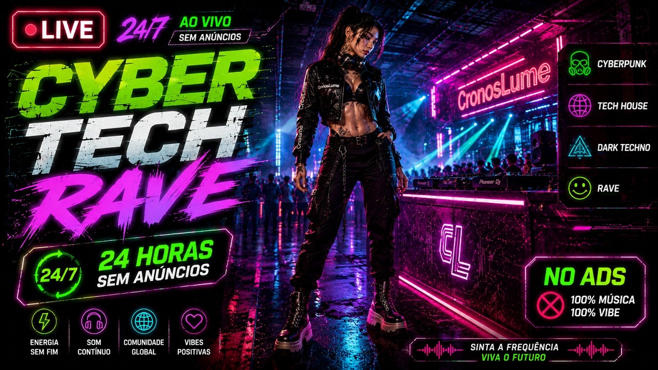 🔴 CYBER TECH RAVE ⚡ Nocna Energia & Underground Beats | TECHNO RAVE 2026 | LIVE 24/7 #Polska
