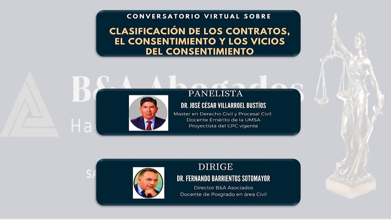 Clasificación de los contratos, el Consentimiento y los Vicios del Consentimiento