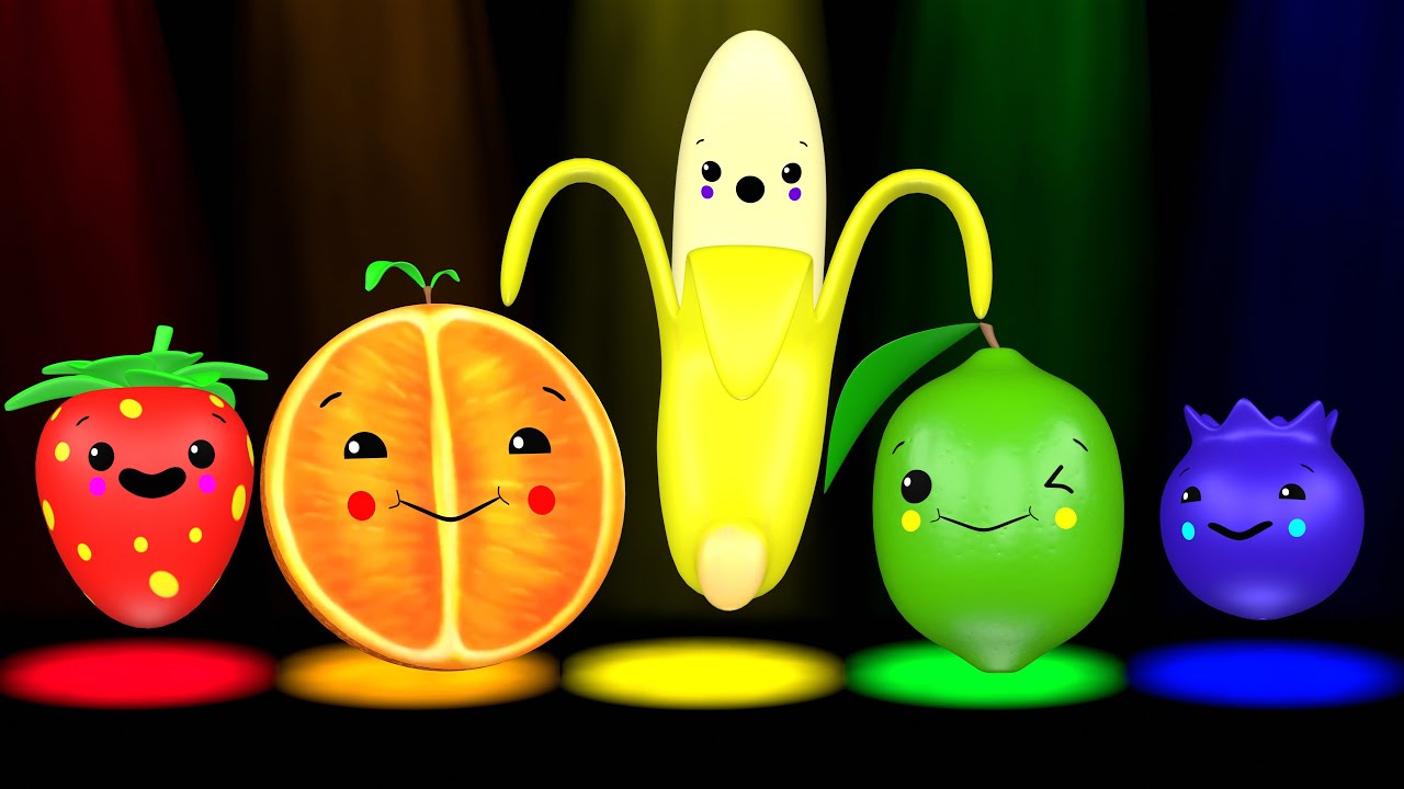 Orange, Banana, Corn, Radish, Strawberry - Dancing Fruit and Funky Veggies - Music and Animation!