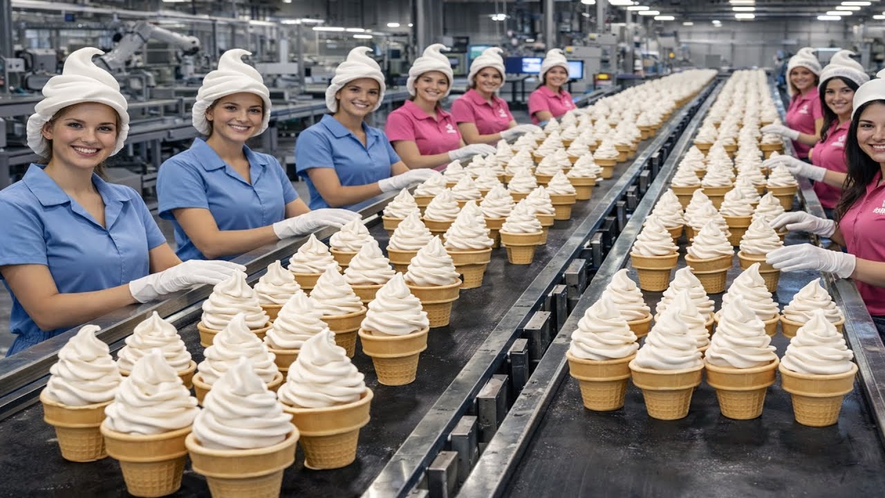 Inside the World&rsquo;s Most Satisfying Ice Cream Factory Full Production Line