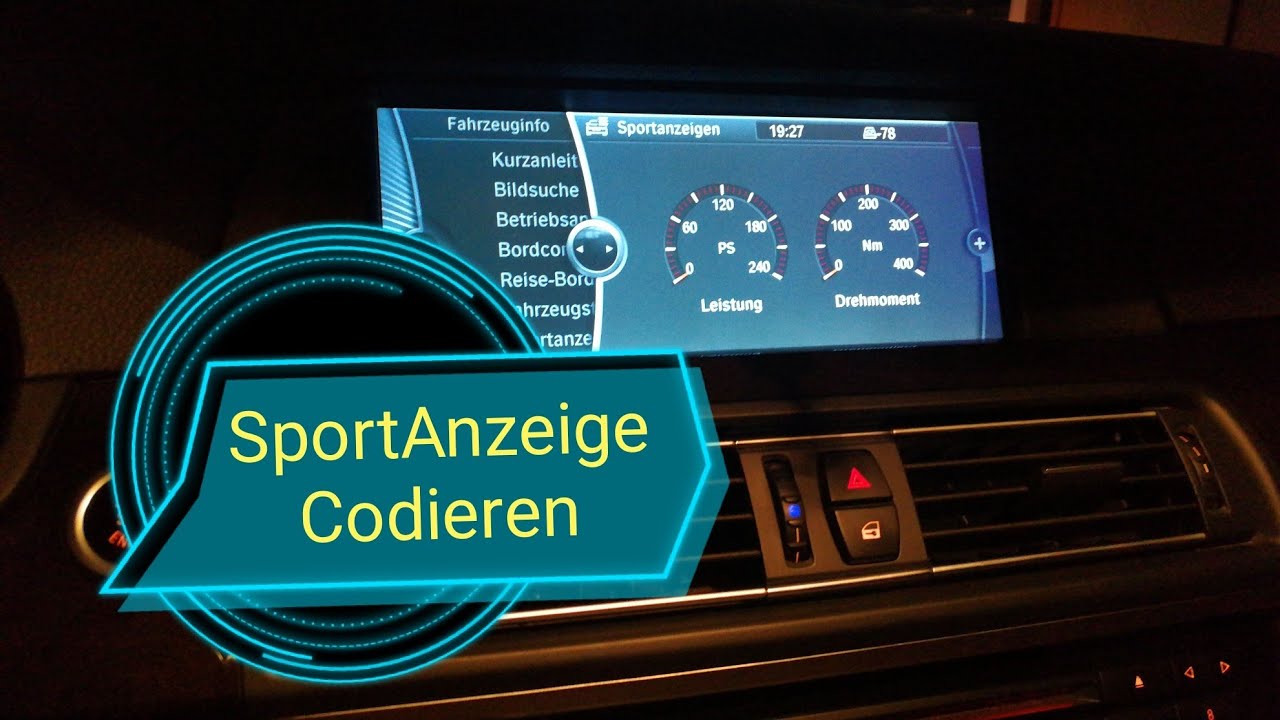 BMW F Modelle Sportanzeige Codieren mit Carly f&uuml;r BMW