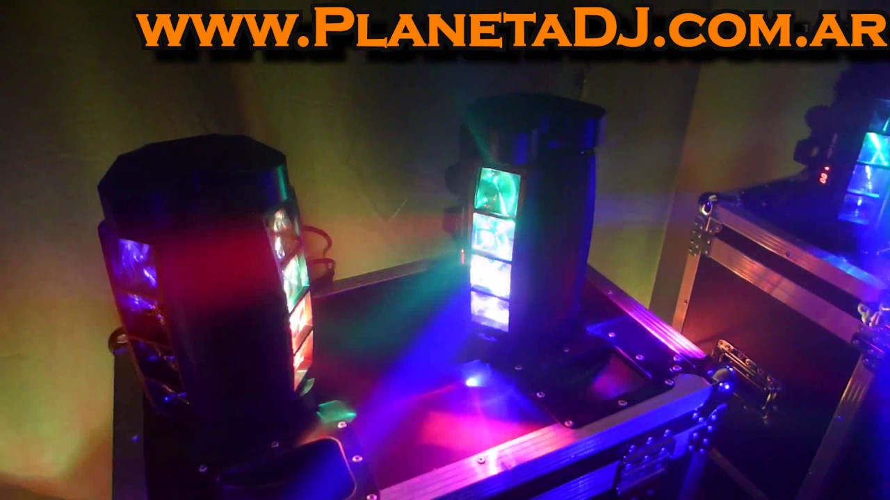 EFECTO LED MINI SPIDER DOBLE BARRA MOVIL RGBW