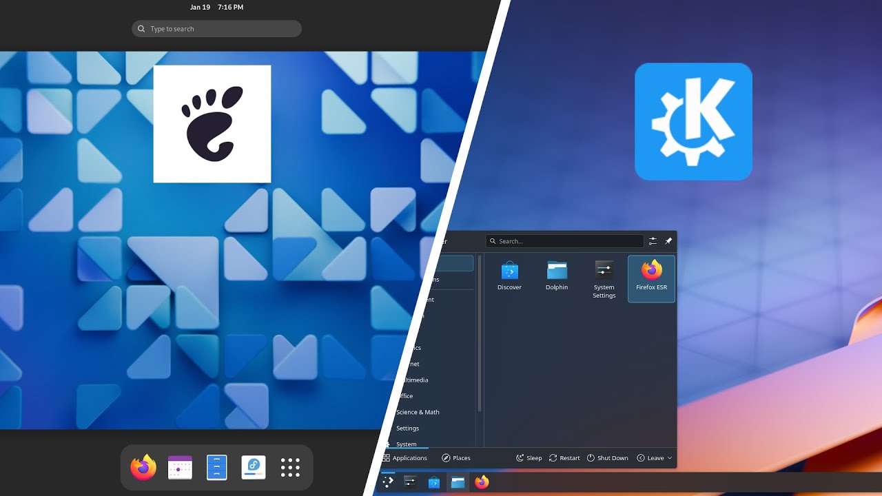 Linux desktops - GNOME vs KDE Plasma