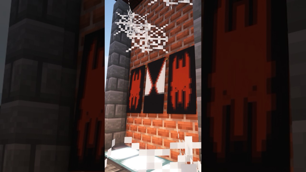 🕷️🔴Miles Morales en Dise&ntilde;os de Estandartes en Minecraft  #minecraftshorts #minecraft #estandarte
