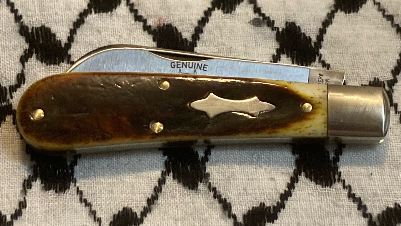 Great Eastern Cutlery-GEC-#93 Ramfoot-Antique Yellow Natural Bone-Pocket Knife-Traditional