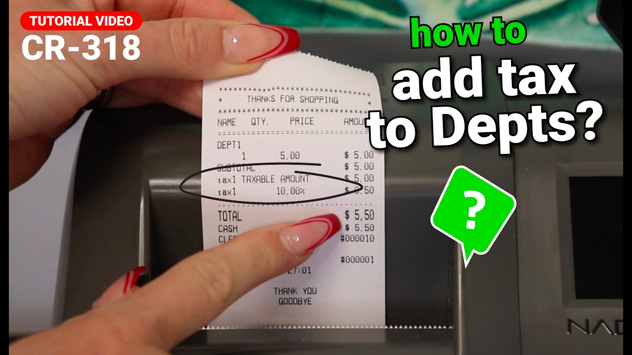 CR318  - How to Add Tax to Departments