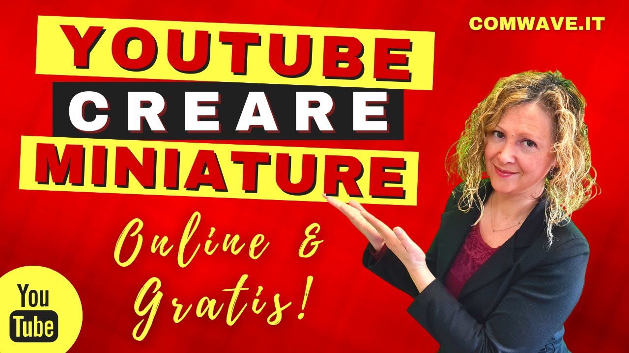 YOUTUBE MINIATURE Come creare miniature per YouTube gratis DA USARE ANCHE SU PINTEREST!