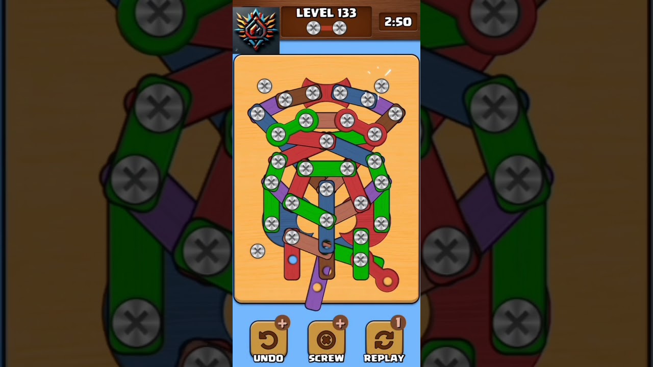 Nuts X Bolts and Screw Puzzle Level 133