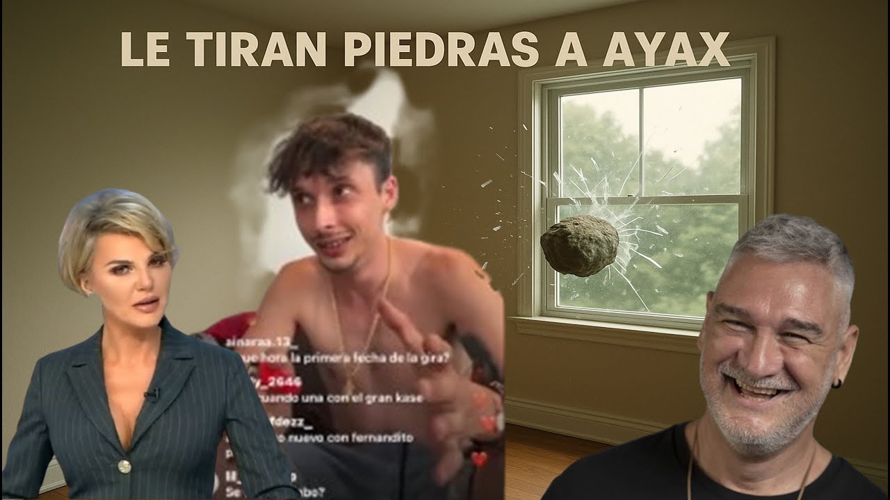 LE TIRAN PIEDRAS A AYAX MIENTRAS ESTÁ EN DIRECTO EN INSTAGRAM